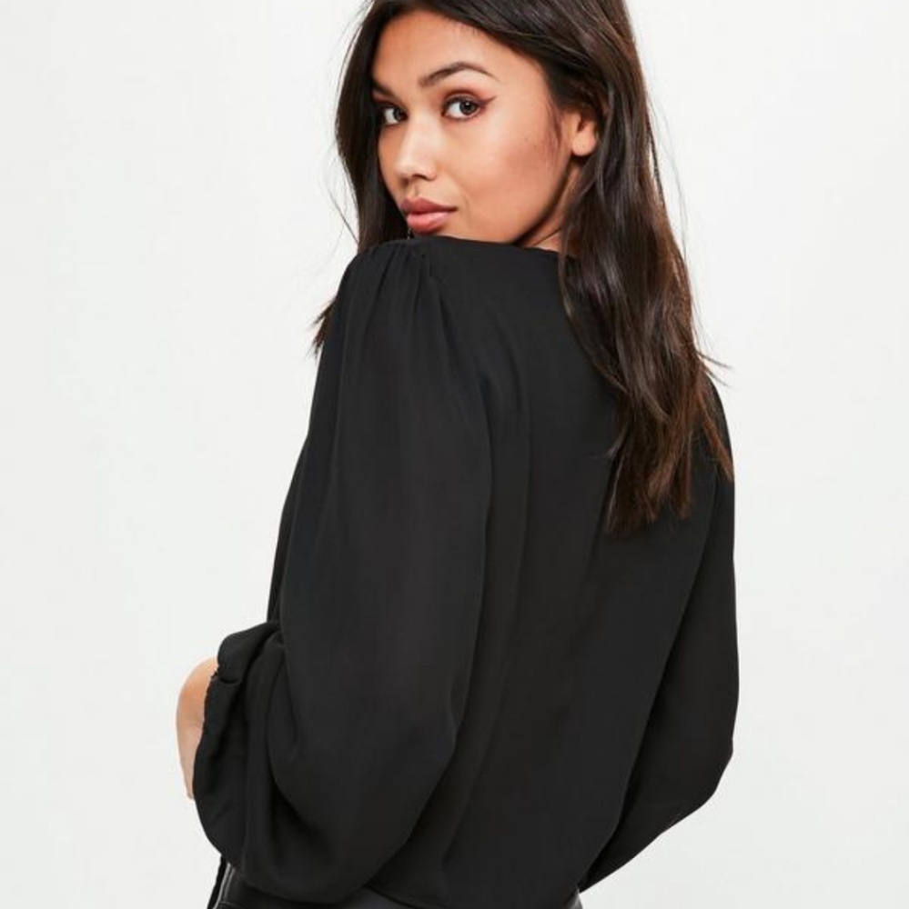 Black chiffon blouse